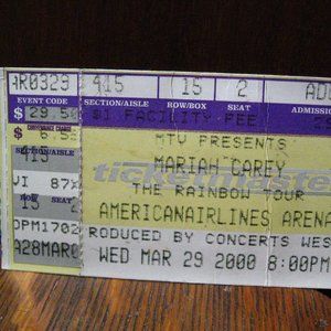 🎵 Mariah Carey 2000 Rainbow Concert Tour Ticket Stub